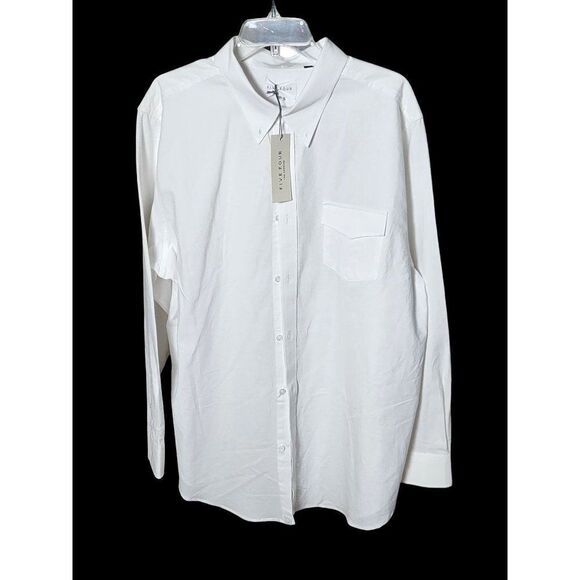 FIVE FOUR Men's 2XL NWT Long Sleeve White Dress Shirt - Picture 1 of 11